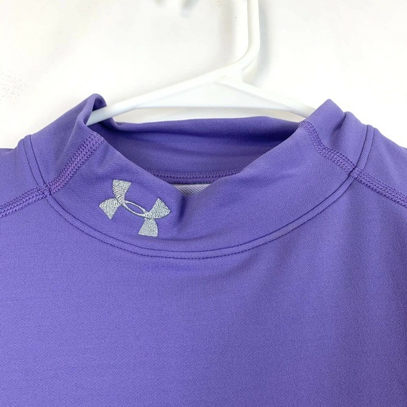 under armour purple semi fitted cold gear long sleeve shirt medium - Picture 2 of 5